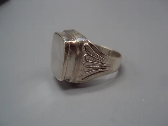Кольцо перстень прямоугольник печатка серебро Украина вес 10,67 г 18,5 размер 19х15,5х14 мм №15430 Недорого