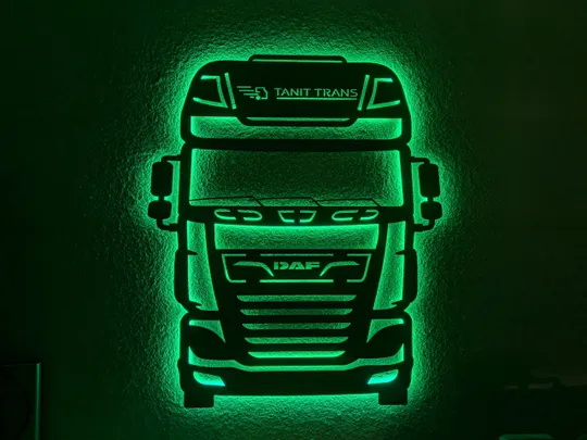 Панно декоративне картина на стіну DAF LED 16 кольорів пульт 760х900 acr-p000180 Недорого
