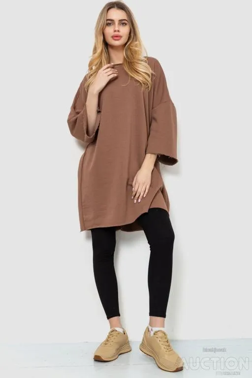 Купити Туника однотонная, цвет мокко, 102R362-1