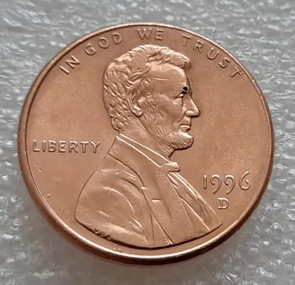 фото, (8114 ря) 1 цент 1996 D США
