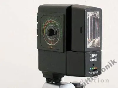 Фотовспышка Sunpack 411 Auto Turistor Japan ведущее 45ед. Вживане Ціна