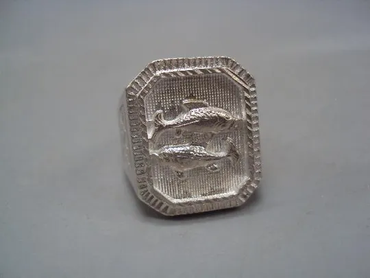 Купити Мужской перстень кольцо печатка зодиак Рыбы гороскоп серебро Украина вес 10,47 г размер 20,5 №15144