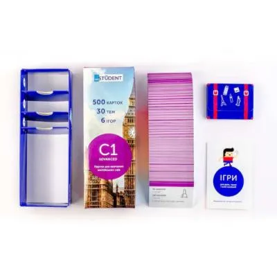 Обучающий набор English Student Карточки для изучения английского языка Advanced C1, украинский (39 Інтернет-аукціон