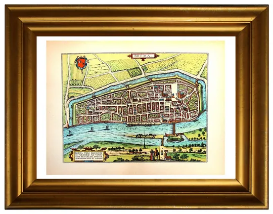 План карта Бремена 1570 р. копія 1938 р. Лейпциг Fv8.9 Ціна