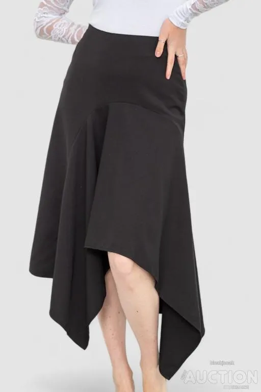 Юбка однотонная, цвет черный, 244R270 Ціна