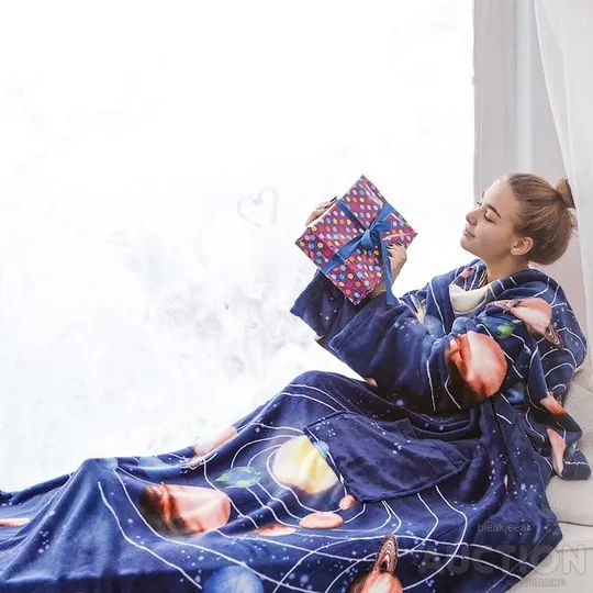 Рукоплед Плед з рукавами з мікрофібри з малюнками 200х160 Ти просто Космос Ціна