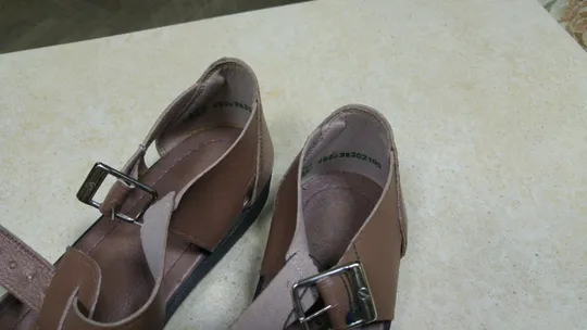 Сандалі чоловічі дермантинові радянські розмір 42 (28 см) бежеві літнє взуття З аукціону