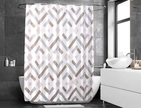 Штора для ванной комнаты МАTTONI c кольцами Размер 180х180, материал PEVA. Ціна