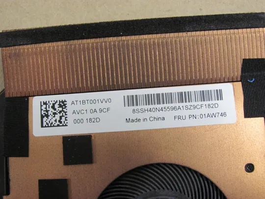 628-43 система охолодження AT1BT001VV0 01AW746 для Lenovo ThinkPad X390 X280 A285 X395 X390 L13 Yoga L13  оригінал Продаж