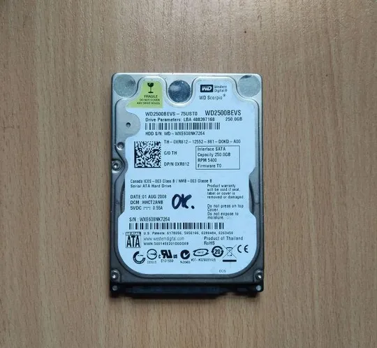 Жорсткий диск WD 250GB 2.5 SATA Ціна