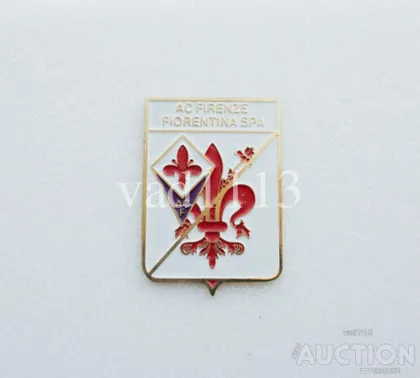 фото, значок футбол  ФК Фиорентина Италия  (серия герб города и эмблема клуба)