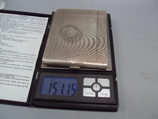 Портсигар серебро 835 проба РА 67 вес 151,15 г размер 8,2х10,1 см №3334 З аукціону