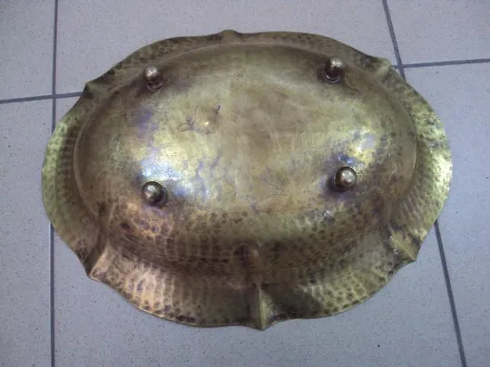 Конфетница фруктовница Battuto a Mano посеребрение размер 8,5 х 33 х 25,5 см №11783 Де купити