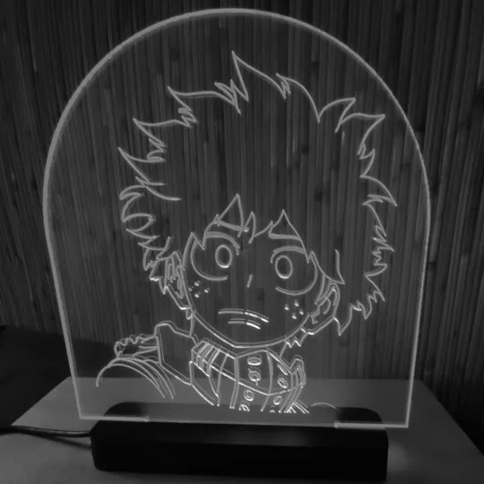 Акриловий світильник-нічник Ізуку Мідорія (Izuku Midoriya) білий tty-n000150 Ціна