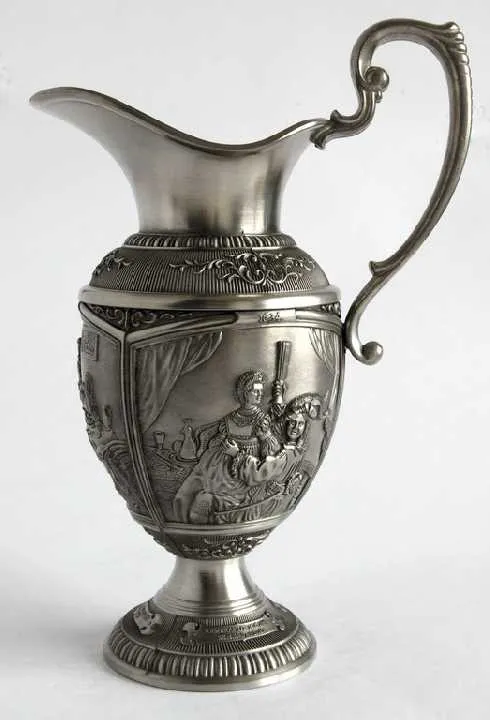 Олов'яний глечик кувшин Шедеври живопису 600 мл №2 Germany З аукціону