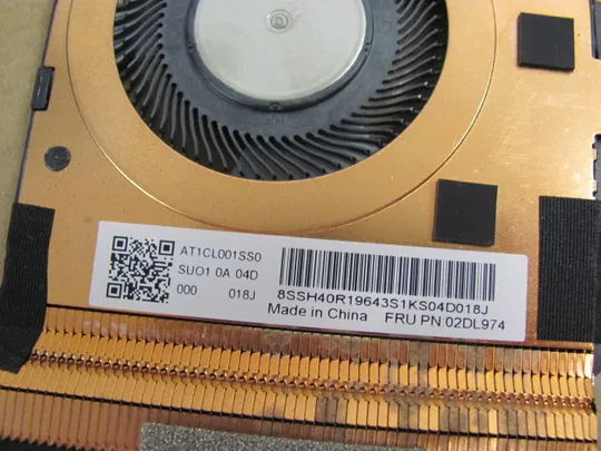 816-24  система охолодження AT1CL001SS0 02DL974 для Lenovo ThinkPad T495S T490S T14S  оригінал Продаж