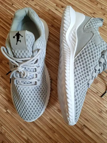 фото, Кросівки чоловічі! Нові стильні кросівки! КРОСІВКИ СІРІ СІТКА - 43р.!
