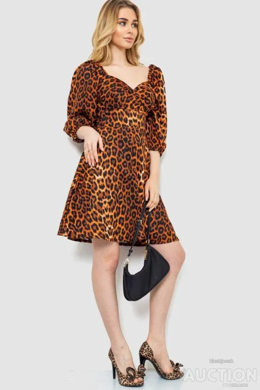 Платье с леопардовым принтом, цвет леопардовый, 172R989 З аукціону