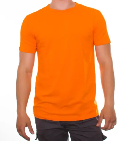 фото, Футболка чоловіча однотонна з бавовни Bono 950079 помаранчевий розмір 46