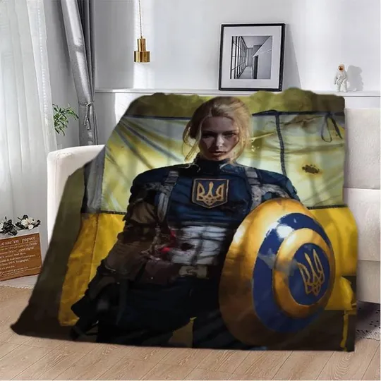 Плед патриотический 3D Мощная защитница 20222422_A 12180 160х200 см Ціна