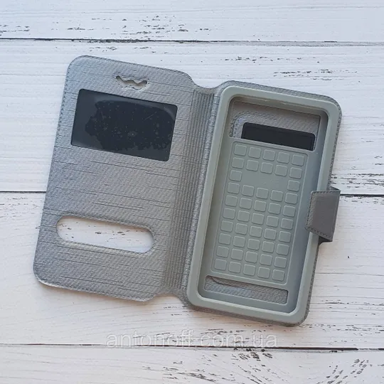 Книжка універсальна Nillkin Slider / слайдер 5.3"-5.6" (15.8×8.9см) для телефона Gray З аукціону