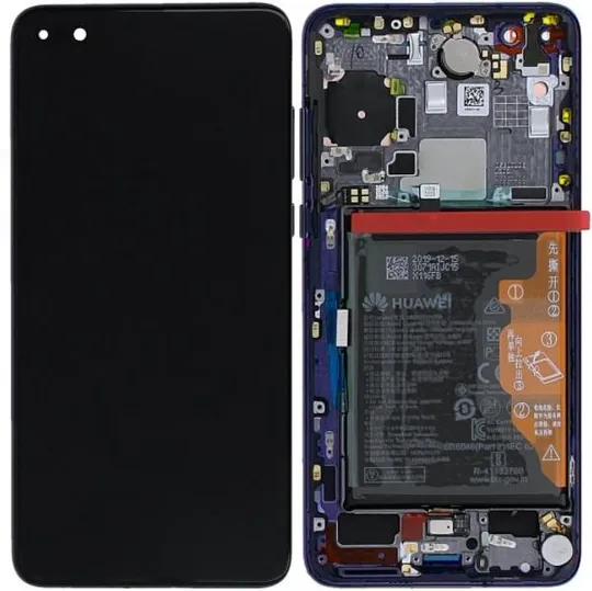 Дисплей Huawei P40 (ANA-AN00,  ANA-TN00/ANA-NX9) complete с рамкой and battery Black Оригинал Ціна