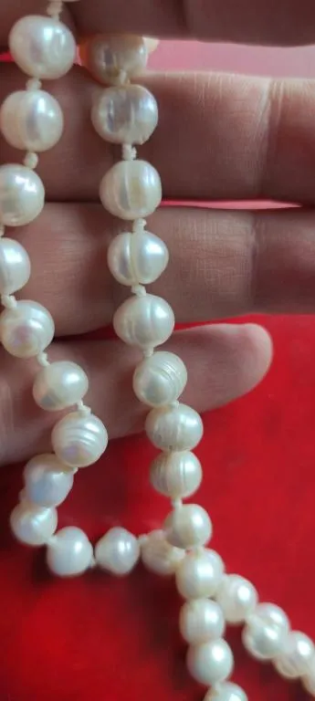 Натуральный жемчуг большие бусины 48 см Новое ожерелье, колье, красота! pr462 З аукціону