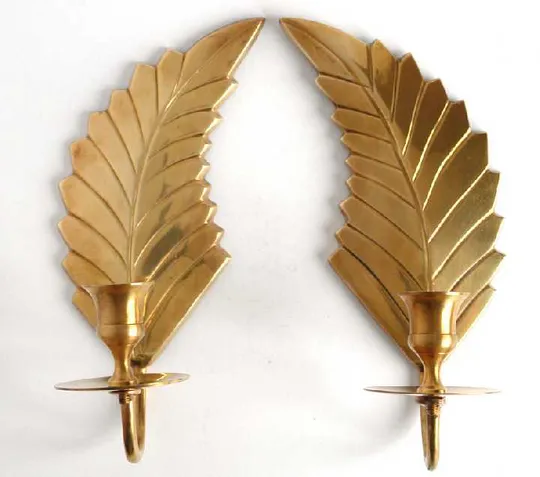 Свічники підсвічники настінні Крила 2 шт, латунь, Німеччина З аукціону