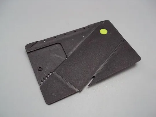 Купити Карта нож кредитка раскладная карманная кредитная карточка нож пластик размер 5,6 х 13,5 см №15196