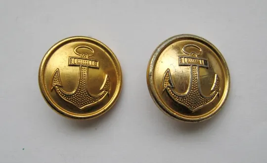 ПУГОВИЦЫ = ВМФ - СССР = 1964 г. = большие - 2,2 см. = 2 шт.  # Ціна