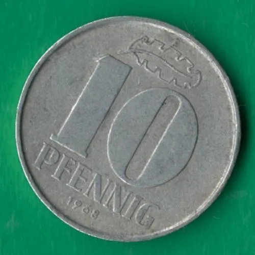 10 пфенігів 1968 року НДР [М] Ціна