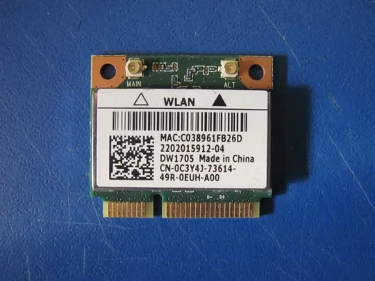 №1-21 Wi-Fi адаптер 0C3Y4J 4104A-QCWB335 для DELL INSPIRON 17 P26E INSPIRON 3521 5521 17 5748 5000 оригінал Продаж