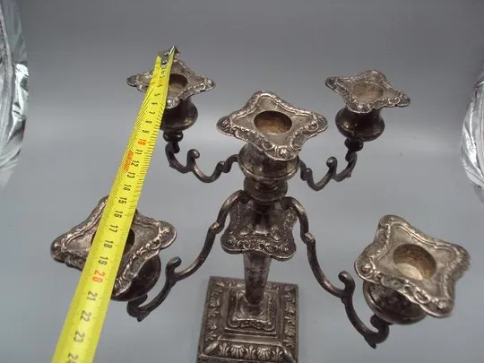 Подсвечник мельхиор канделябр на пять свечей высота 24,5 см (№1438) Продаж