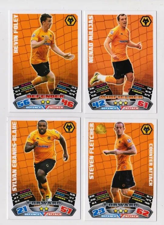 Футбольные карточки MATCH ATTAX 2011-2012 Premier League = Футбольный клуб *Wolverhampton* = 4 шт. # Ціна