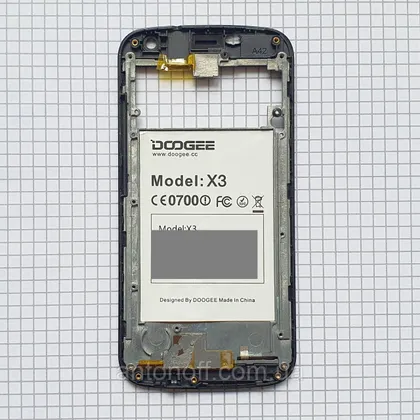 фото, Рамка дисплея Doogee X3 для телефона оригінал з розборки