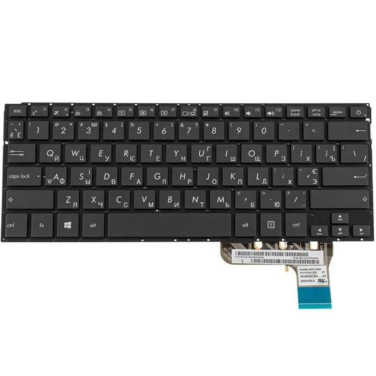 Купити Клавіатура для ноутбука ASUS (UX302LA, UX302LG ) rus, black, без фрейма, підсвічування клавіш
