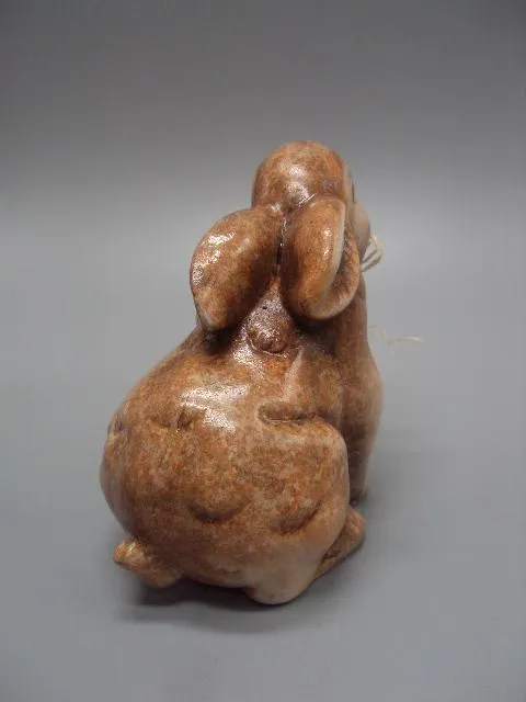 Фигура керамика статуэтка Европа зайка с бантом заяц зайчик с бантиком высота 10 см №11006 Продаж