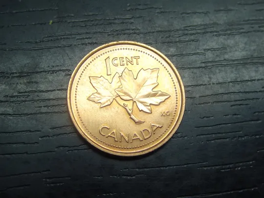 1 цент 2002 Канада 50 років правління Єлизавети (цинк) Ціна