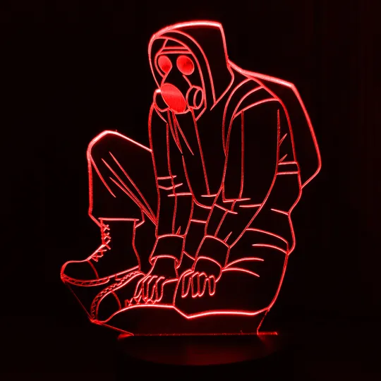 Акриловий світильник-нічник Сталкер 2 червоний tty-n001250 Ціна