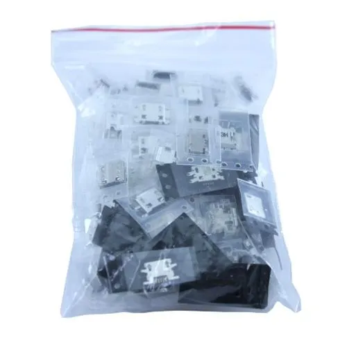 Разъемы MicroUSB 100шт, гнездо 5-ти контактное Ціна