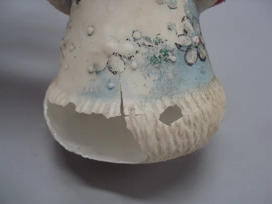 Новогодние украшения игрушка Снегурочка в кокошнике узор цветы под елку пластик 15,5 см №15983 в Україні