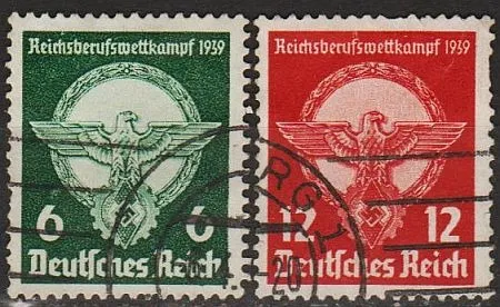 1939 - Рейх - Професійний конкурс Mi.689-90 _10,0 € _гаш Ціна