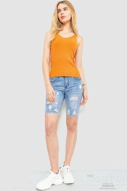 Купити Майка женская в рубчик, цвет терракотовый, 204R028