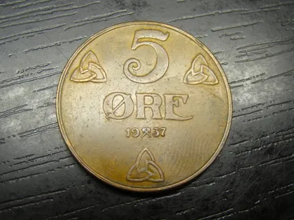 фото, 5 оре Норвегія 1937