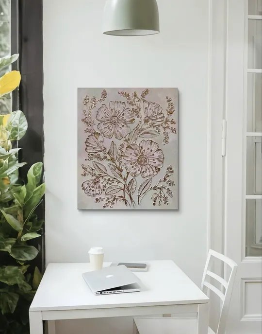 Картина «Золоті пелюстки» Ціна