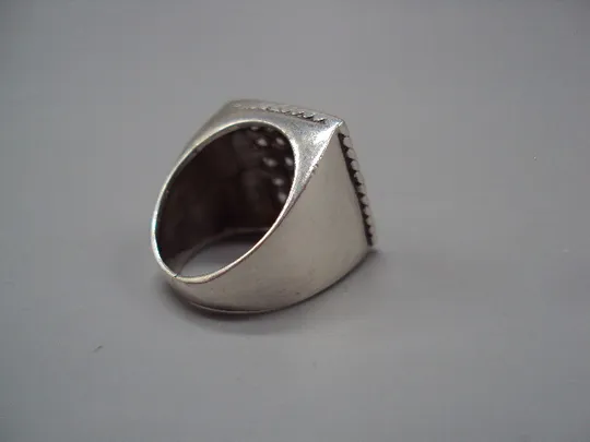 Женское кольцо перстень квадрат белые вставки серебро 925 проба вес 8,58 г 16,5 размер №15583 Недорого