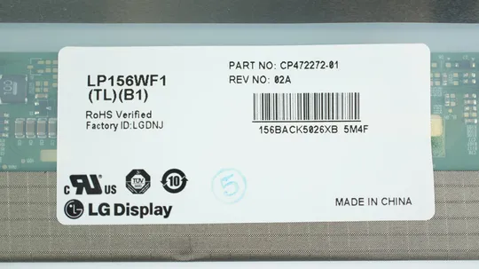 Матриця 15.6 LP156WF1-TLB1 (1920*1080, 40pin, LED, NORMAL, матова, роз'єм ліворуч знизу) для ноутбука (renew) З аукціону