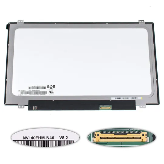 Матриця 14.0 NV140FHM-N46 (1920*1080, 30pin(eDP, 220cd/m2 (!!!),  IPS), LED, SLIM (вертикальні вушки), матова, роз'єм праворуч Ціна