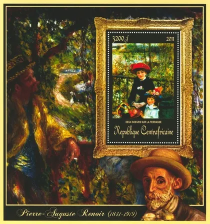 фото, ЦАР-Живопись-Ренуар-2011. Чистый красивый Блок. MNH.