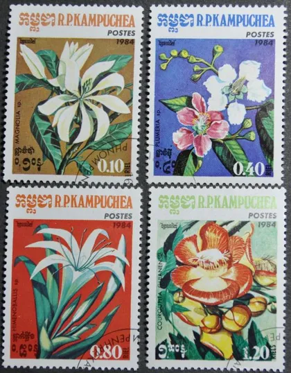 фото, Кампучия Флора Цветы 1984
